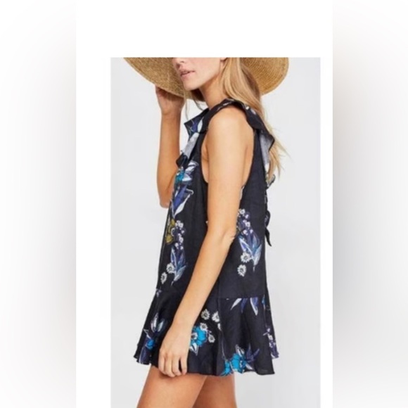 Free People Summer in Tulum Tunic / Dress. Linen Blend. Size Medium Like New - Picture 10 of 11